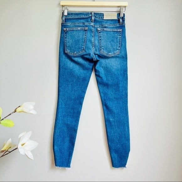 IRO Jeans Jarod Blue distressed hems ankle skinny jeans - Picture 3 of 10